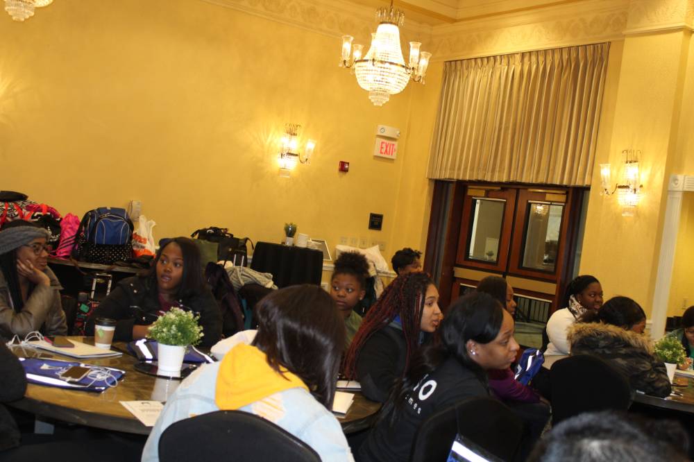 Students enjoying a presentation about grad school at Lincoln University